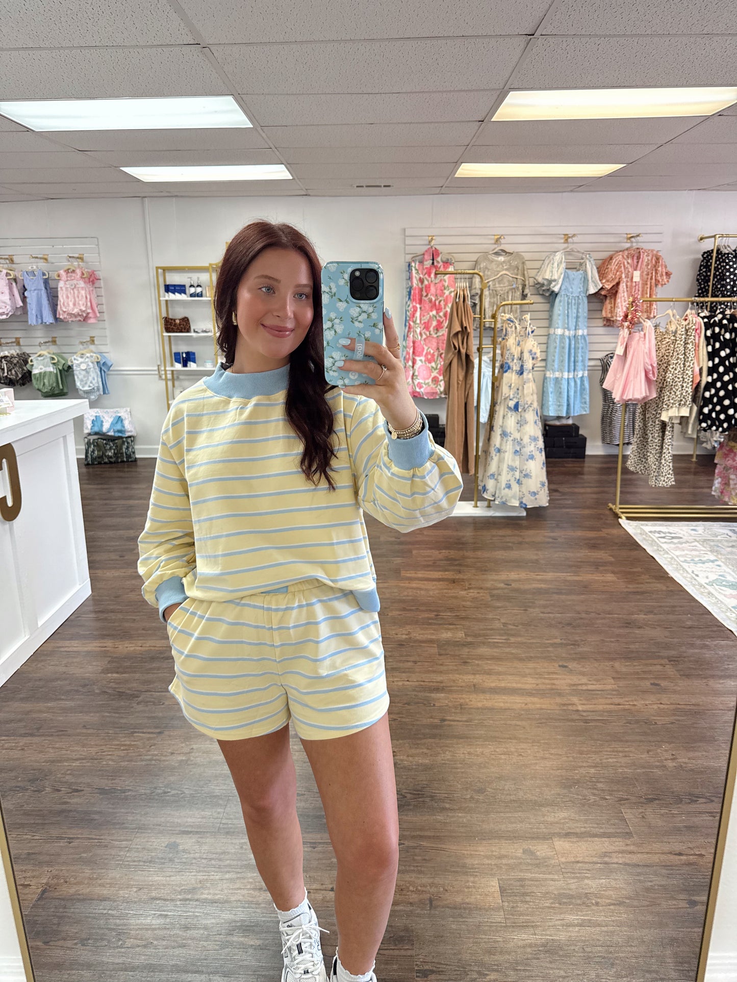 Stripe Mockneck Set