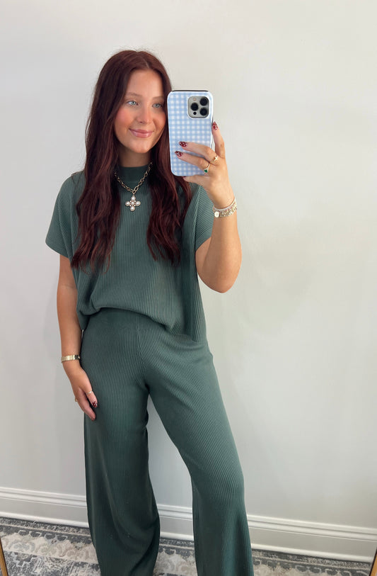 Mock Neck Sweater Set