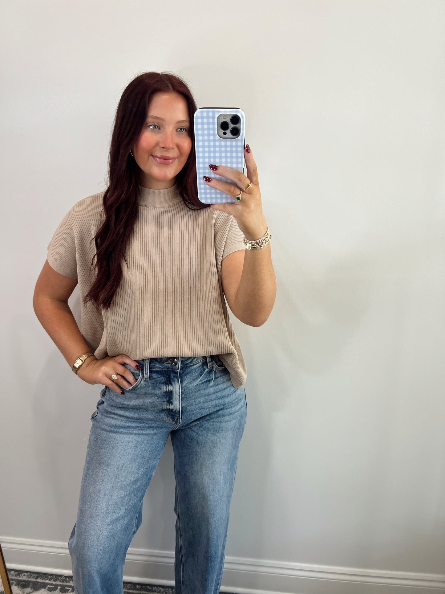 Knit Ribbed Sweater | Mocha