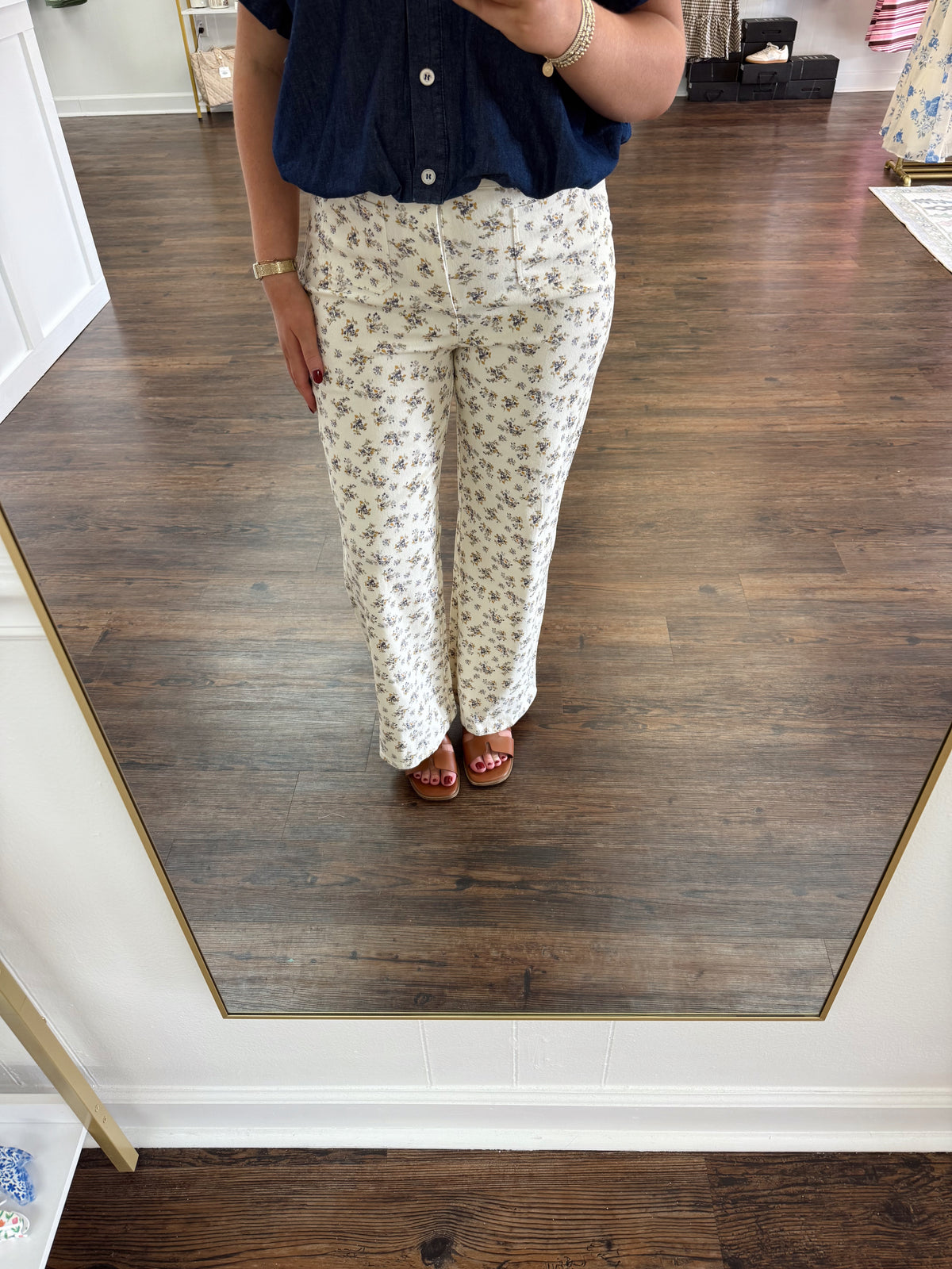 Ditsy Floral Wide Leg Jeans