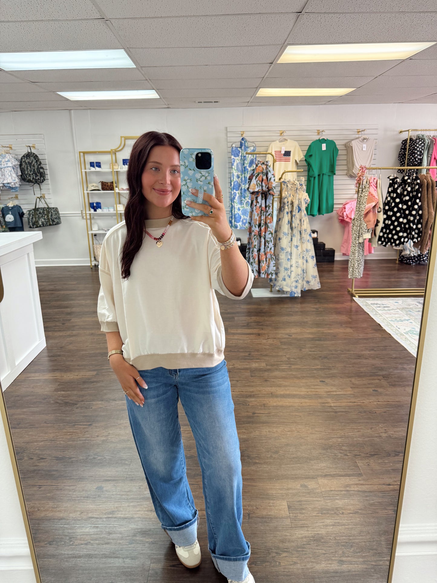 Contrast Trim Top