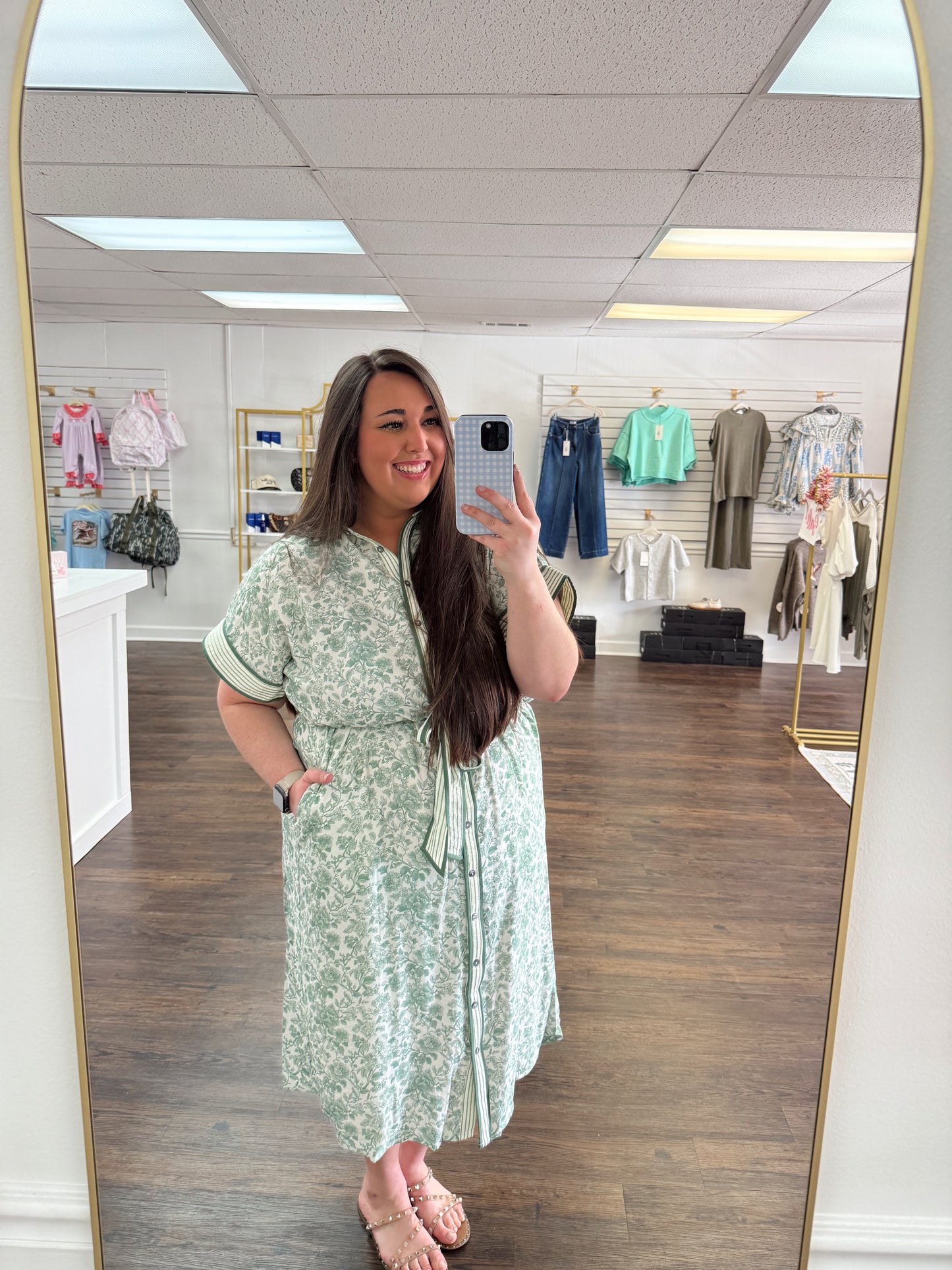 Floral Green Midi | PLUS