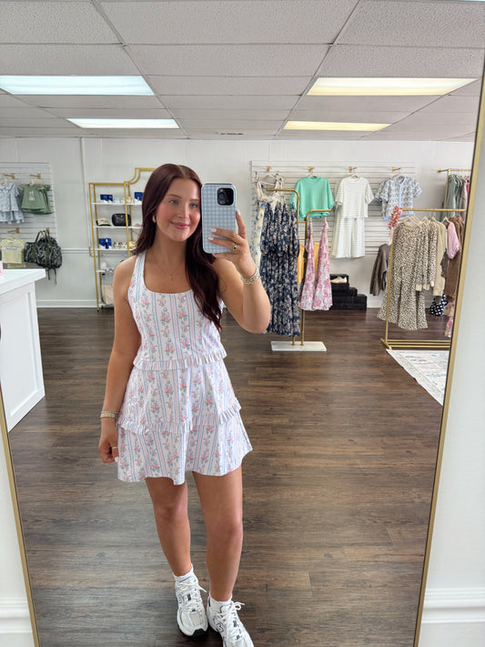 Floral Stripe Active Dress