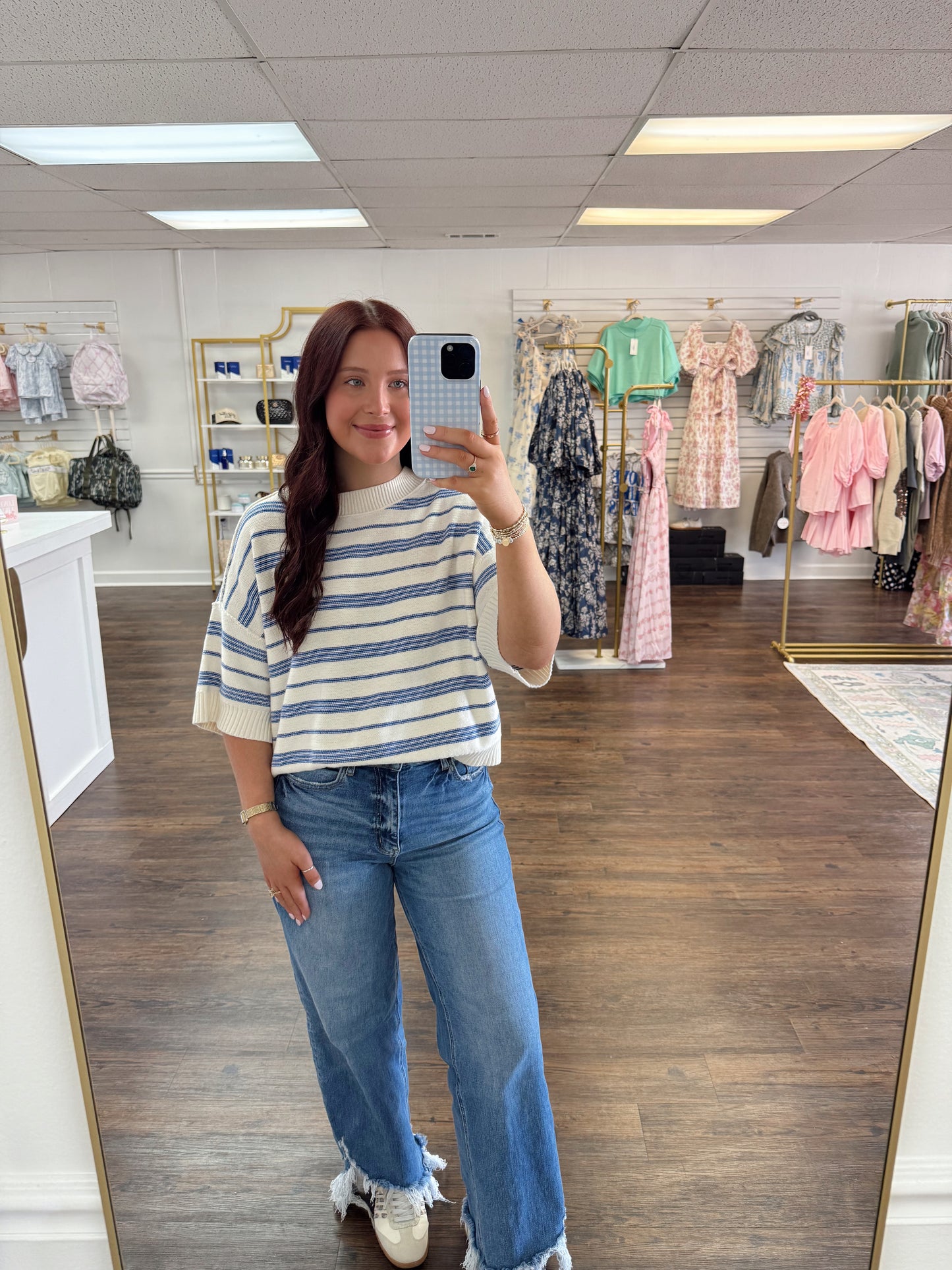 Blue Stripe Top