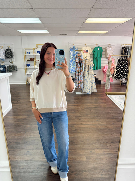 Contrast Trim Top