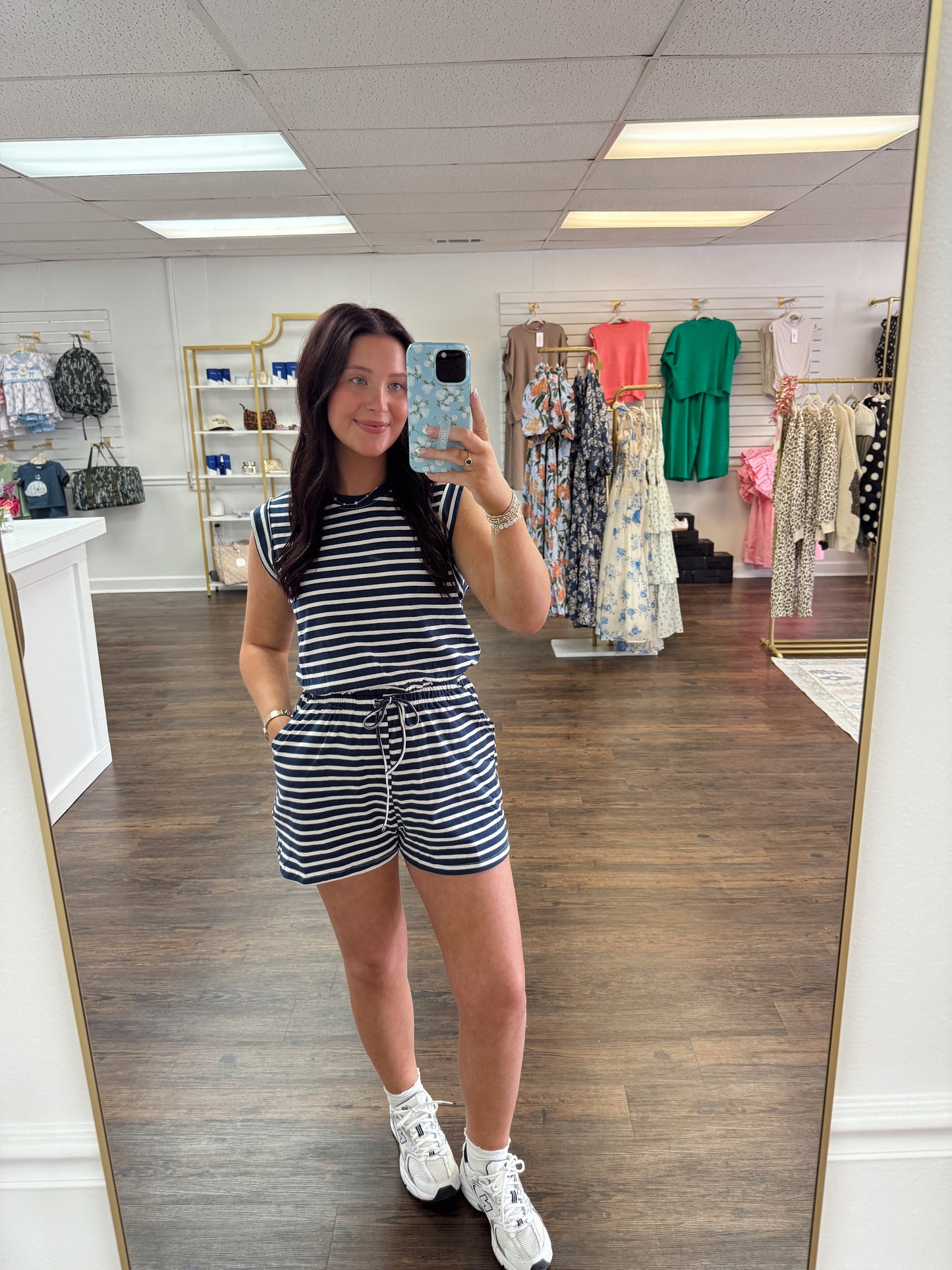 Striped Sleeveless Romper