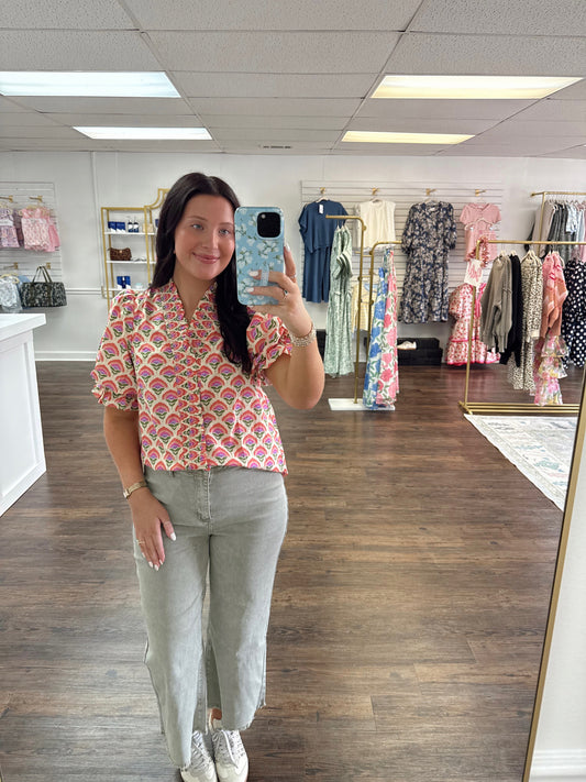 Colorful Floral Top