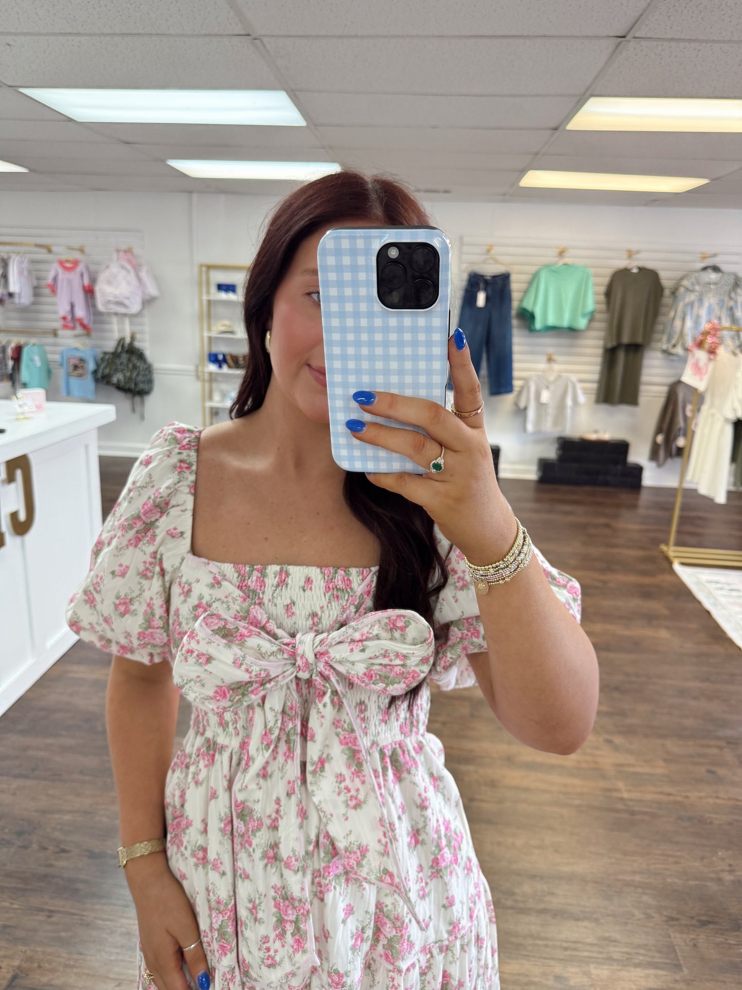 Smocked Bow Maxi