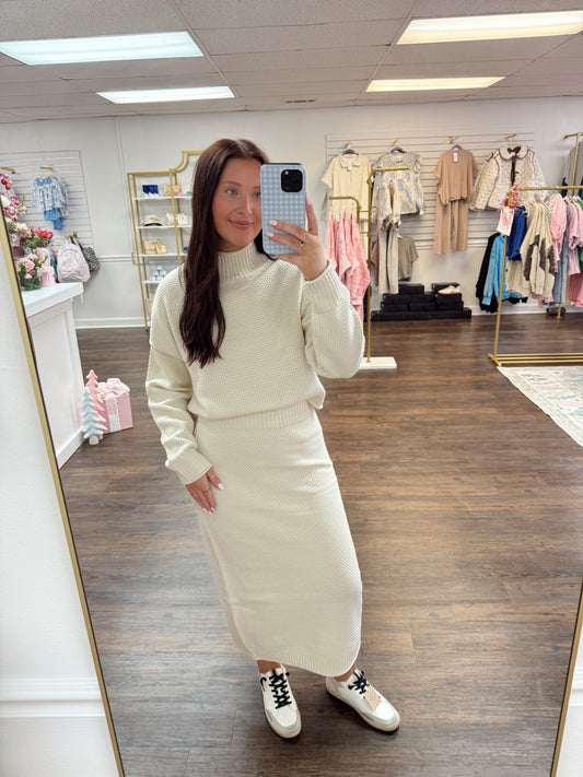 High Neck Sweater Set