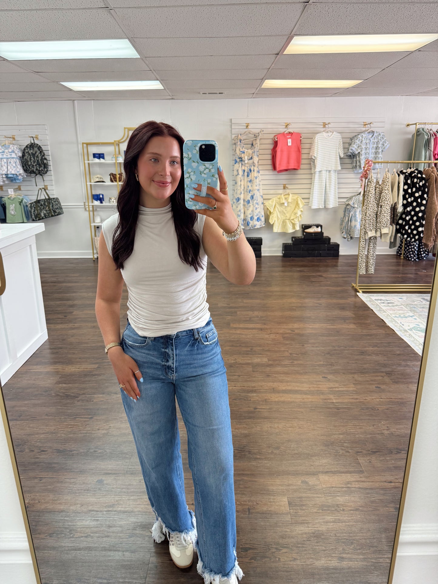 Beige Sinched Top