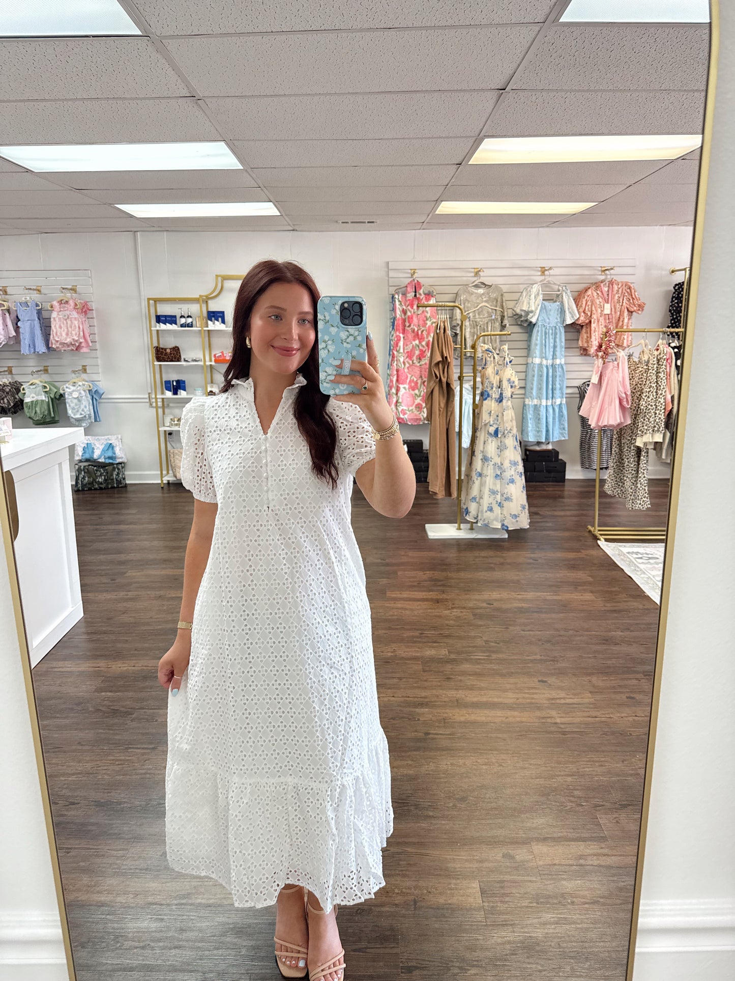 White Eyelet Maxi
