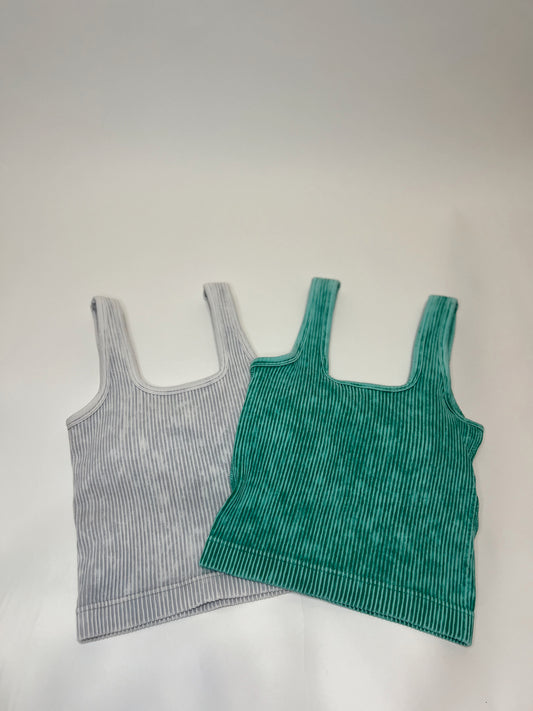 The Square Neck Tank (padded) | GREEN & GREY