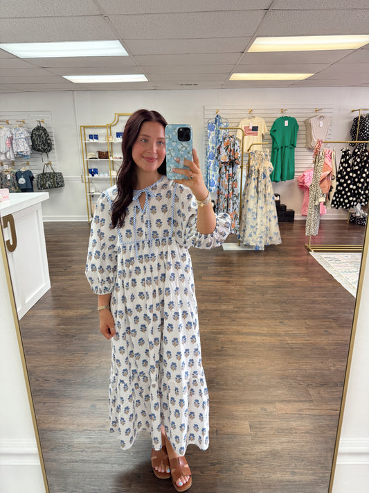 Printed Half Sleeve Midi