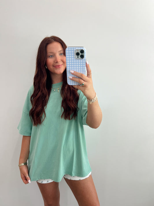 Mineral Washed Tee | EMERALD