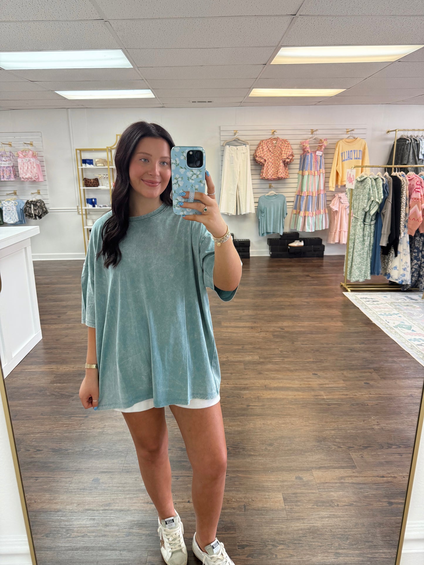 Acid Washed Boyfriend Tee | Ash Blue
