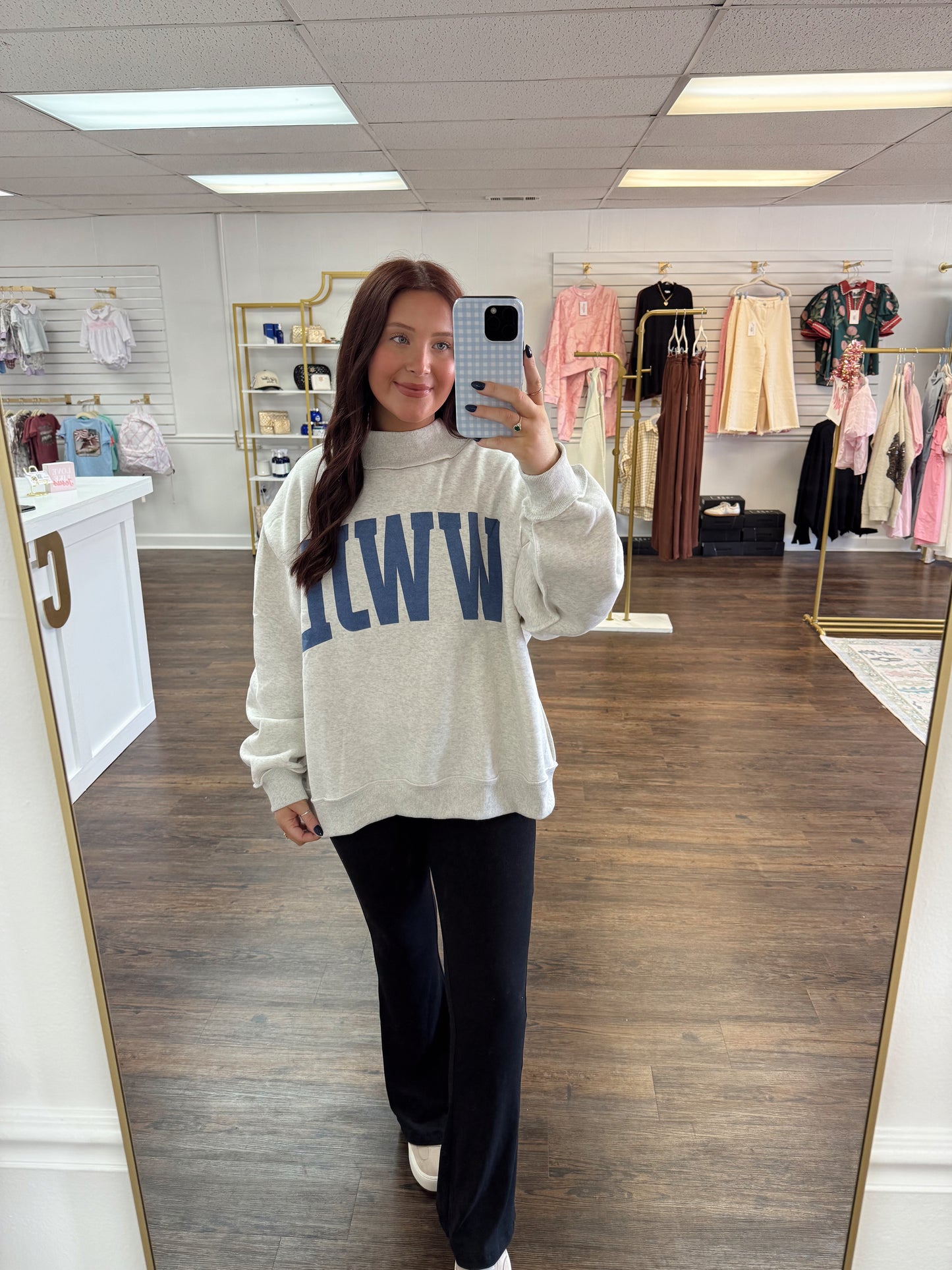 Reversible Mock Neck Sweatshirt