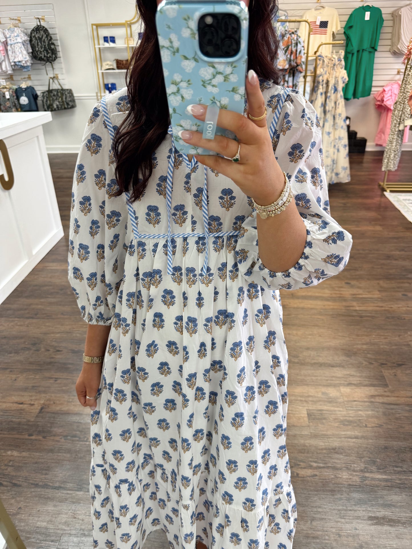Printed Half Sleeve Midi