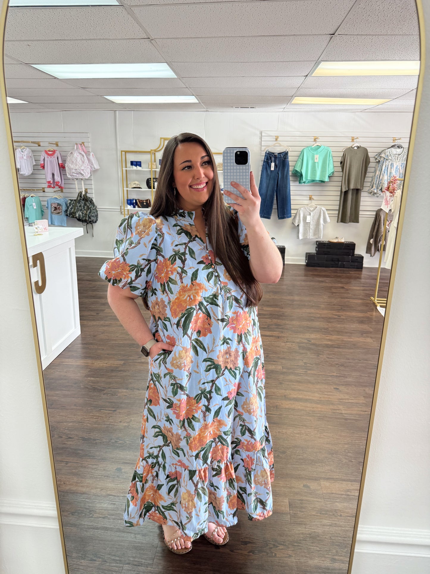 Blue Blooming Midi | PLUS
