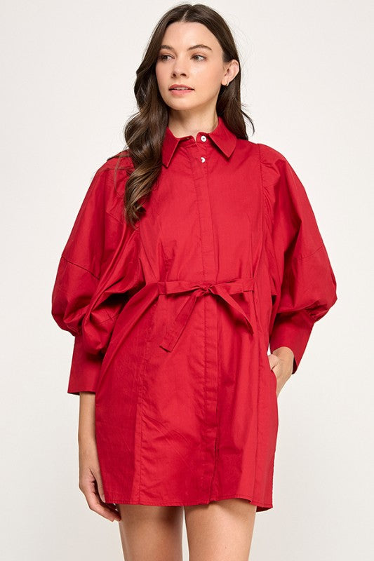 Burgundy Statement Dress