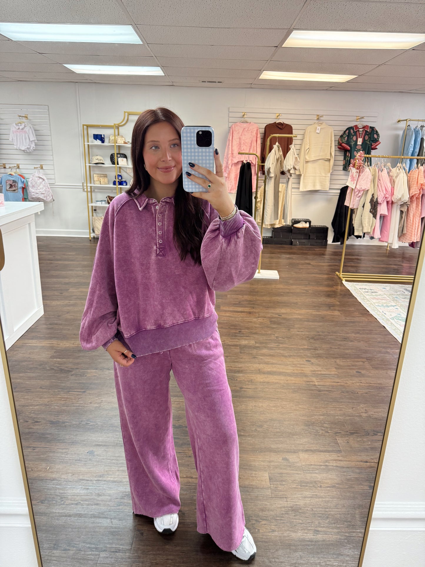 The Button Up Pullover | Plum
