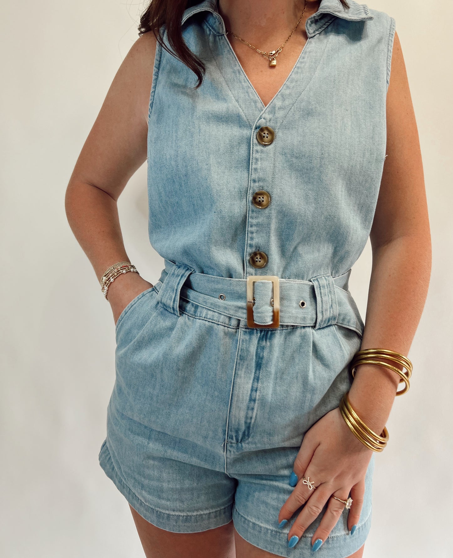 Denim Darling Romper