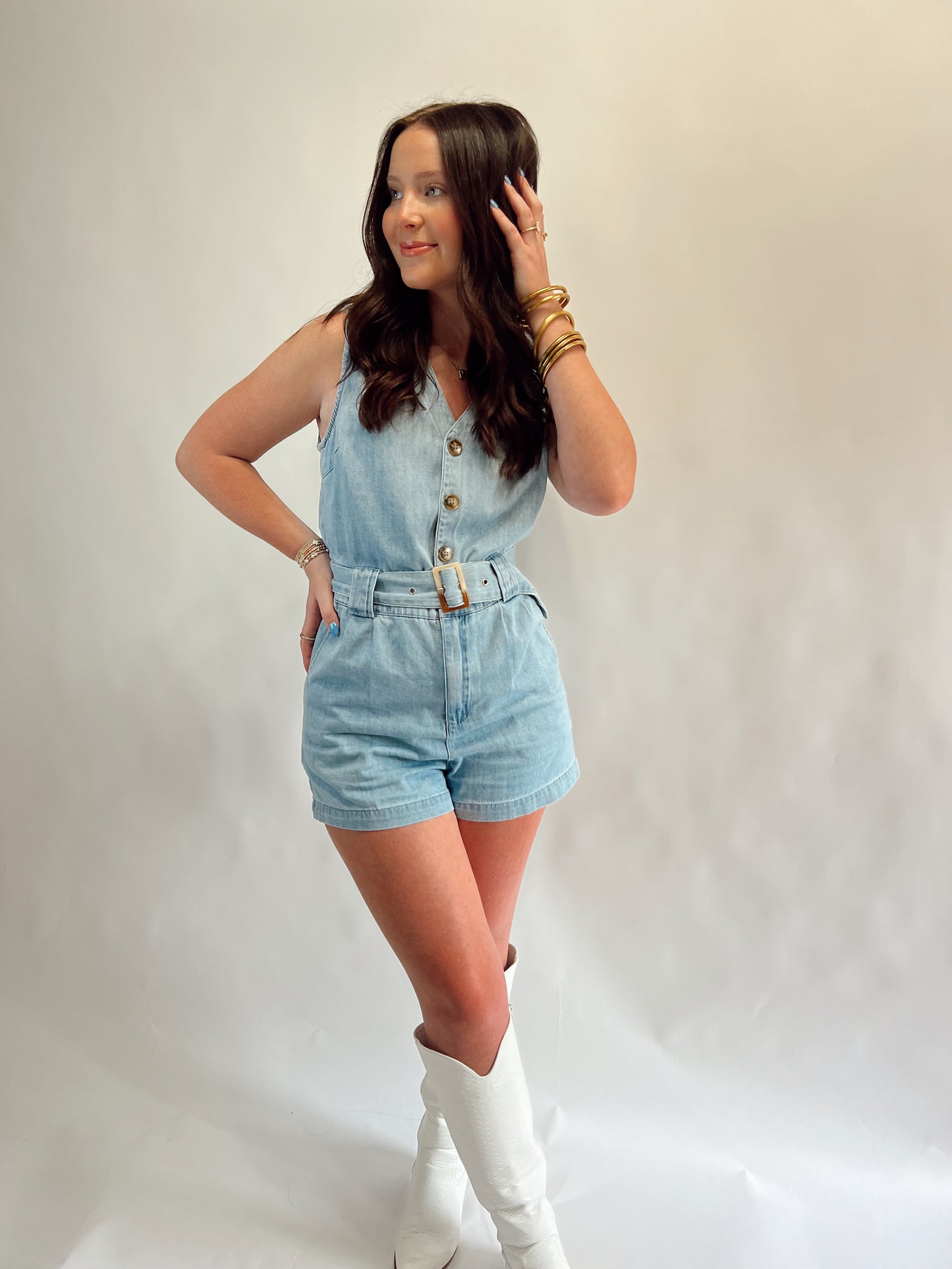 Denim Darling Romper