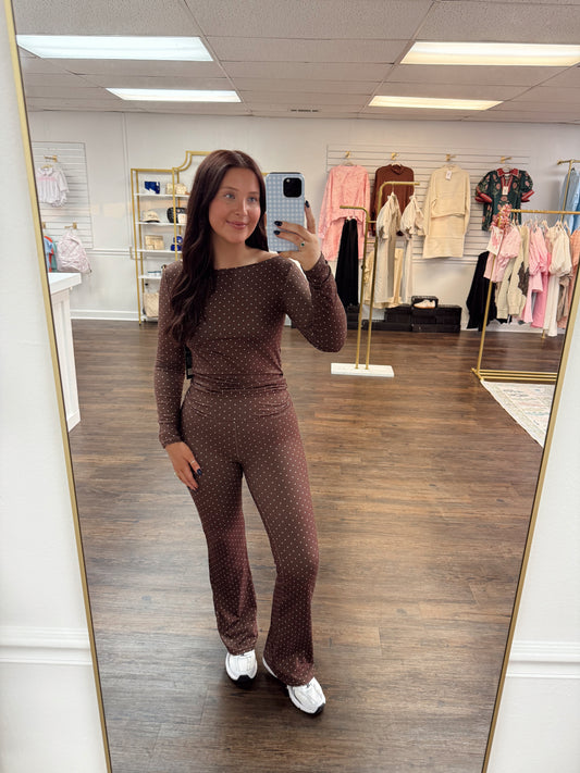 Polka Dot Set | Brown
