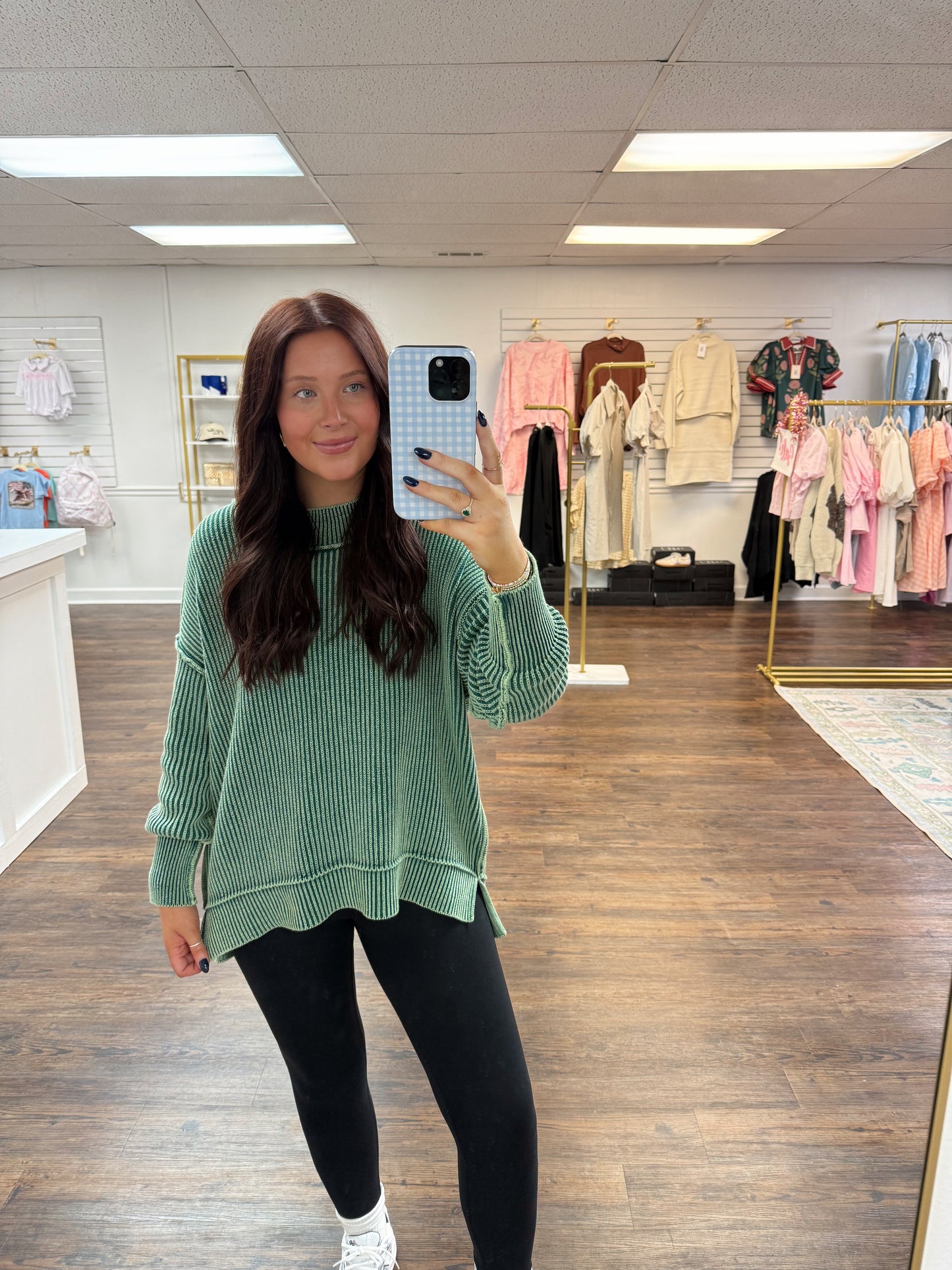 Oversized Ribbed Sweater | Green