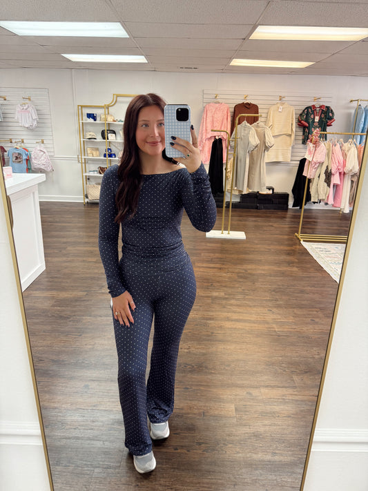 Polka Dot Set | Navy