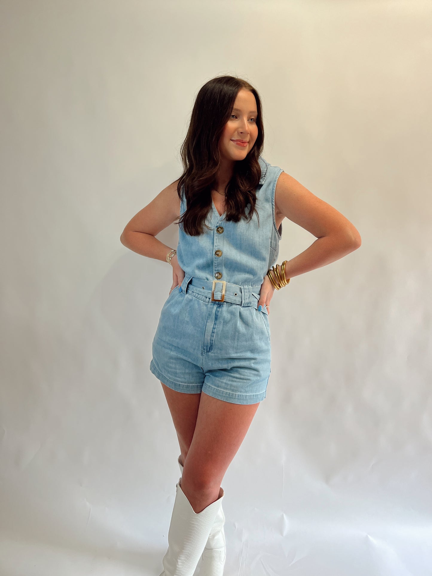 Denim Darling Romper